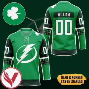 Lightning St. Patrick's Day Custom Name Custom Number Hockey Jersey, Trending Gifts For Fans - Vesles2014s 1