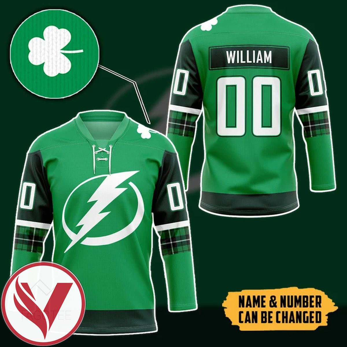 Lightning St. Patrick's Day Custom Name Custom Number Hockey Jersey, Trending Gifts For Fans - Vesles2014s 1