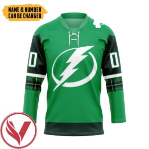Lightning St. Patrick's Day Custom Name Custom Number Hockey Jersey, Trending Gifts For Fans - Vesles2014s