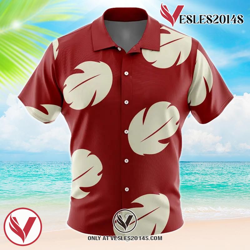 Lilo Dress Pattern Lilo & Stitch Hawaiian Button Up Shirt, Perfect Gifts For Anime Lovers - Vesles2014S