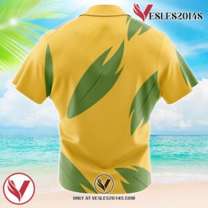 Lilo Yellow Dress Pattern Lilo & Stitch Hawaiian Button Up Shirt, Perfect Gifts For Anime Lovers - Vesles2014S 1