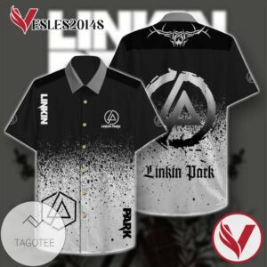 Linkin Park Hawaiian Graphic Print Short Sleeve Hawaiian Casual Shirt Vesles2014S 1
