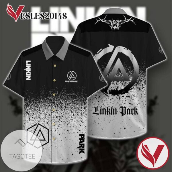 Linkin Park Hawaiian Graphic Print Short Sleeve Hawaiian Casual Shirt Vesles2014S 1