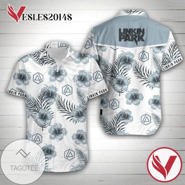 Linkin Park Hawaiian II Graphic Print Short Sleeve Hawaiian Casual Shirt Vesles2014S 1