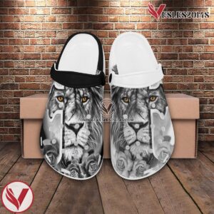 Lion Jesus Cross Crocs Crocband Clogs Shoes Comfortable For Men Women and Kids Jesus Cross God Faith Believer Inspiring Christian Gifts For Christmas, Unique Gift From  Vesles2014S