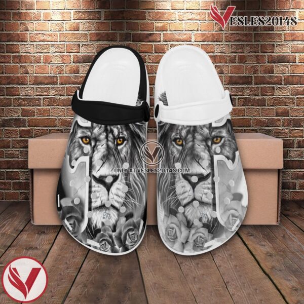 Lion Jesus Cross Crocs Crocband Clogs Shoes Comfortable For Men Women and Kids Jesus Cross God Faith Believer Inspiring Christian Gifts For Christmas, Unique Gift From  Vesles2014S