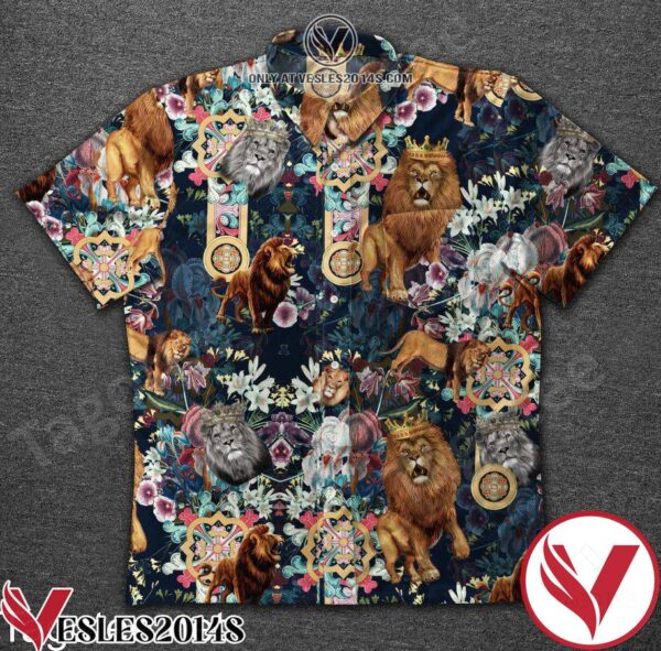 Lion King Flower Hawaiian Shirt, Unique Gifts For Friends - Vesles2014S 1