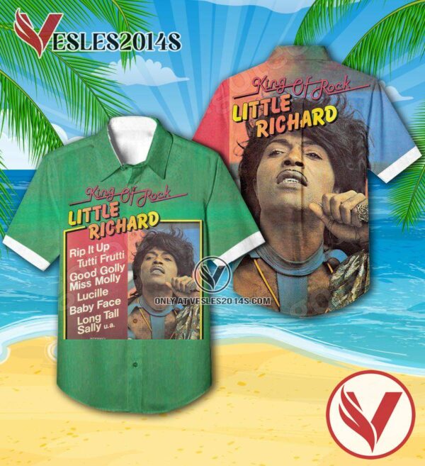 Little Richard King Of Rock Album Cover Hawaiian Shirt, Unique Gifts For Music Lovers - Vesles2014S