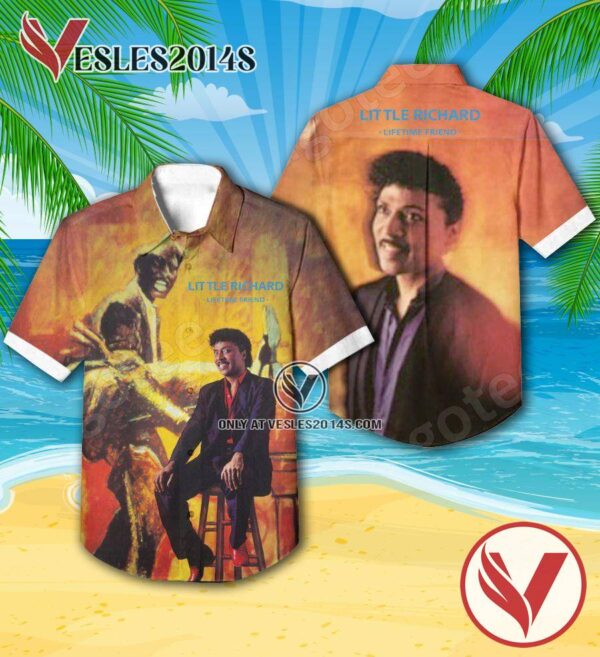 Little Richard Lifetime Friend Album Cover Hawaiian Shirt, Unique Gifts For Music Lovers - Vesles2014S