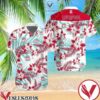 Liverpool Hibiscus Palm Leaves Tropical Red White Hawaiian Shirt, Unique Gifts For Friends - Vesles2014S 1