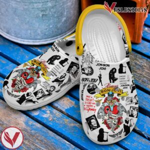 Livinâ€™ on a Prayer Bon Jovi Music Crocs Crocband Clogs Shoes, Unique Gifts For Fans - Vesles2014S 3