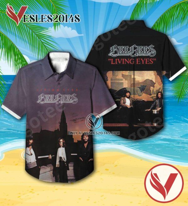 Living Eyes Album By Bee Gees Hawaiian Shirt, Unique Gifts For Music Lovers - Vesles2014S