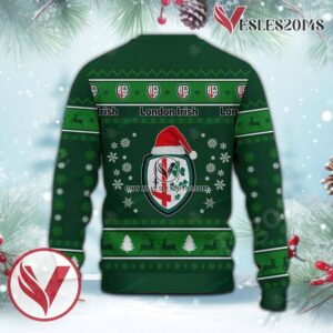 London Irish Sport Ugly Christmas Sweater, Unique Gifts For Fans - Vesles2014aS 3