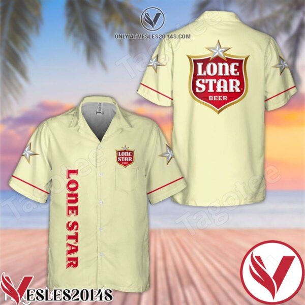 Lone Star Beer Light Yellow Hawaiian Shirt And Short, Unique Gifts For Friends - Vesles2014S 1