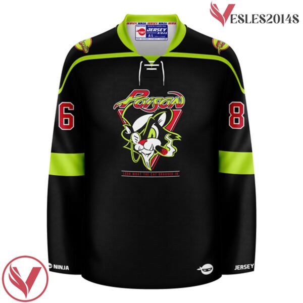 Look What The Cat Dragged In Poison Hockey Jersey - Vesles2014S 2