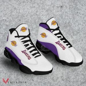 Los Angeles Lakers Air Jordan 13 Shoes, Best Sneaker Gifts For Fans - Vesles2014s