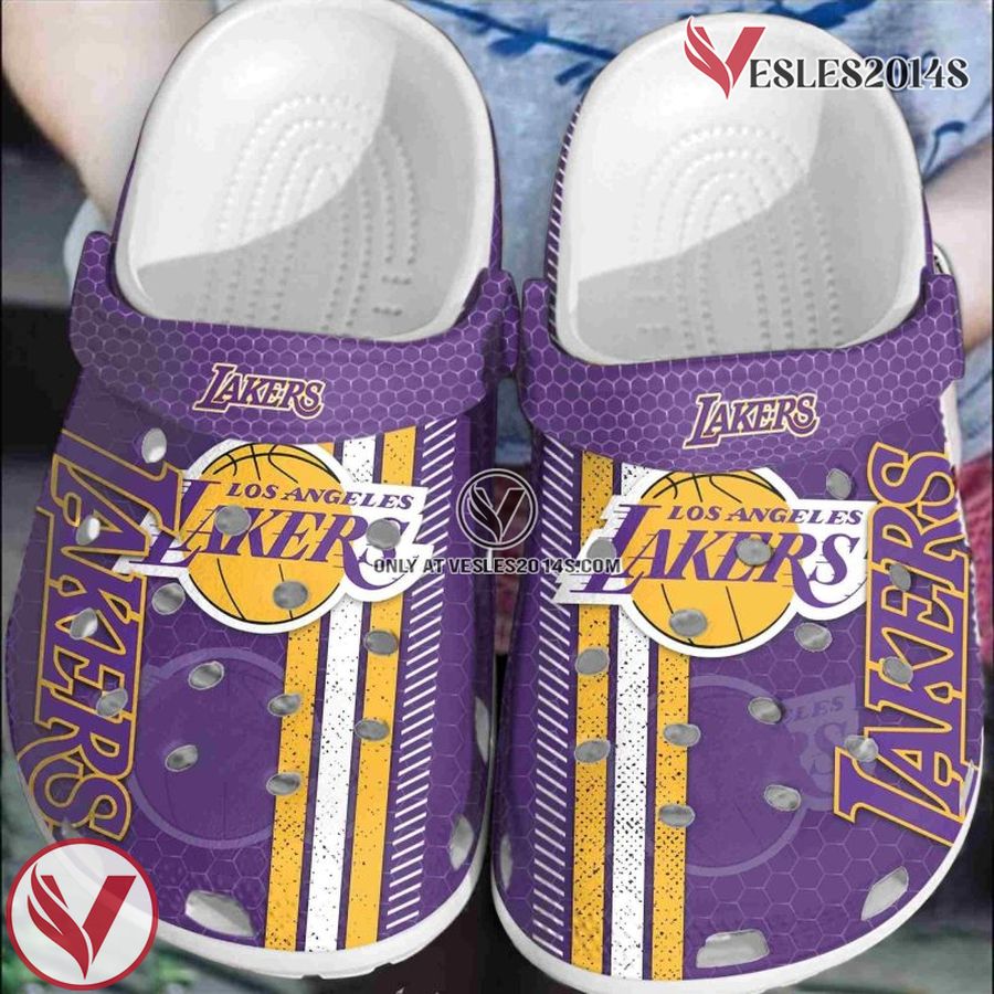 Los Angeles Lakers Basketball Club Clogs Shoes Crocs Comfortable Crocband For Men Women, Unique Gift From Vesles2014S