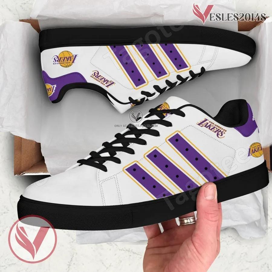 Los Angeles Lakers Print Stan Smith Shoes, Best Sneaker For Fans - Vesles2014s
