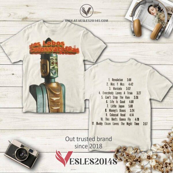 Los Lobos Band Colossal Head Album 3D T-Shirt, Perfect Gifts For Music Lovers - Vesles2014S