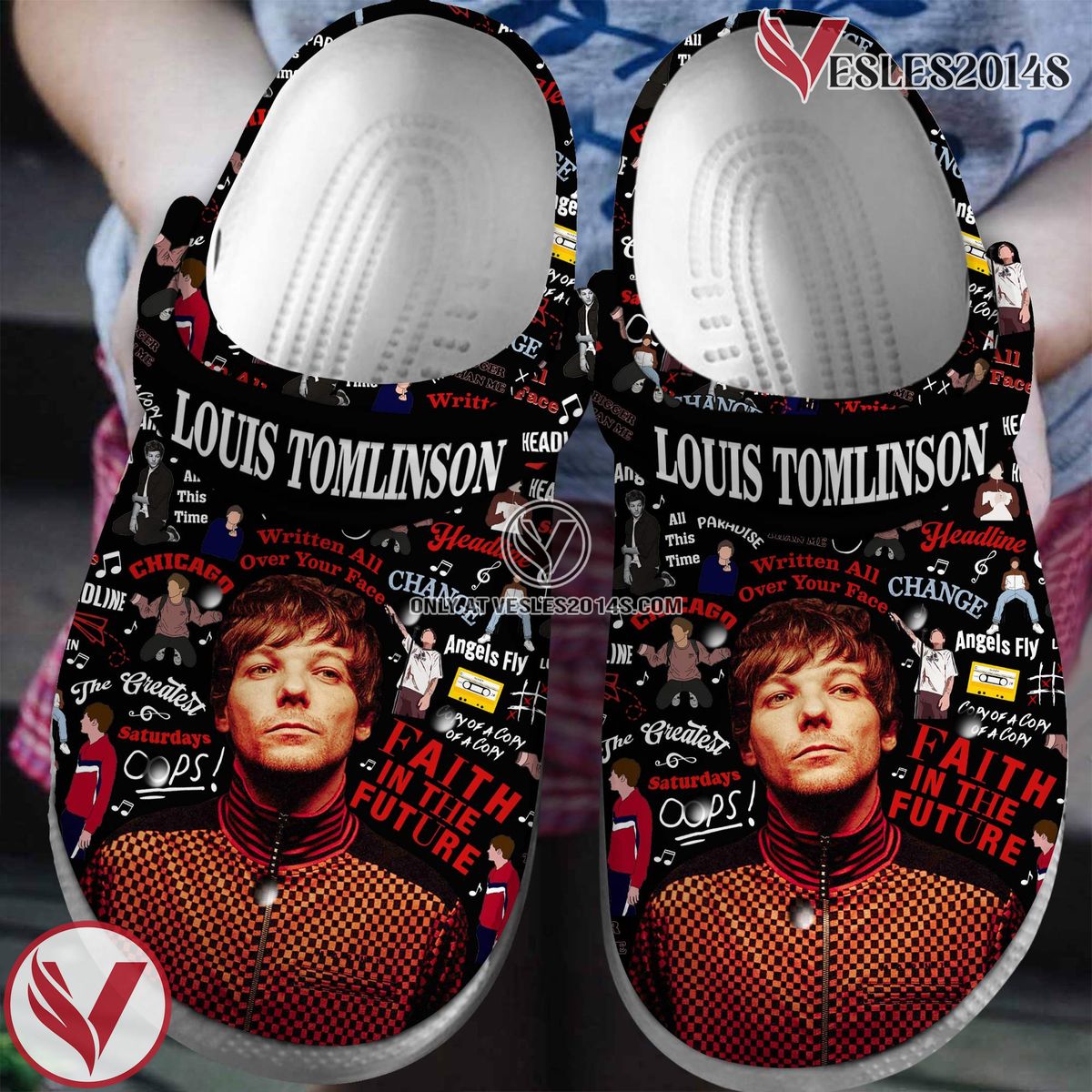 Louis Tomlinson Singer Music Crocs Crocband Clogs Shoes, Unique Gifts For Fans Style 2 - Vesles2014S