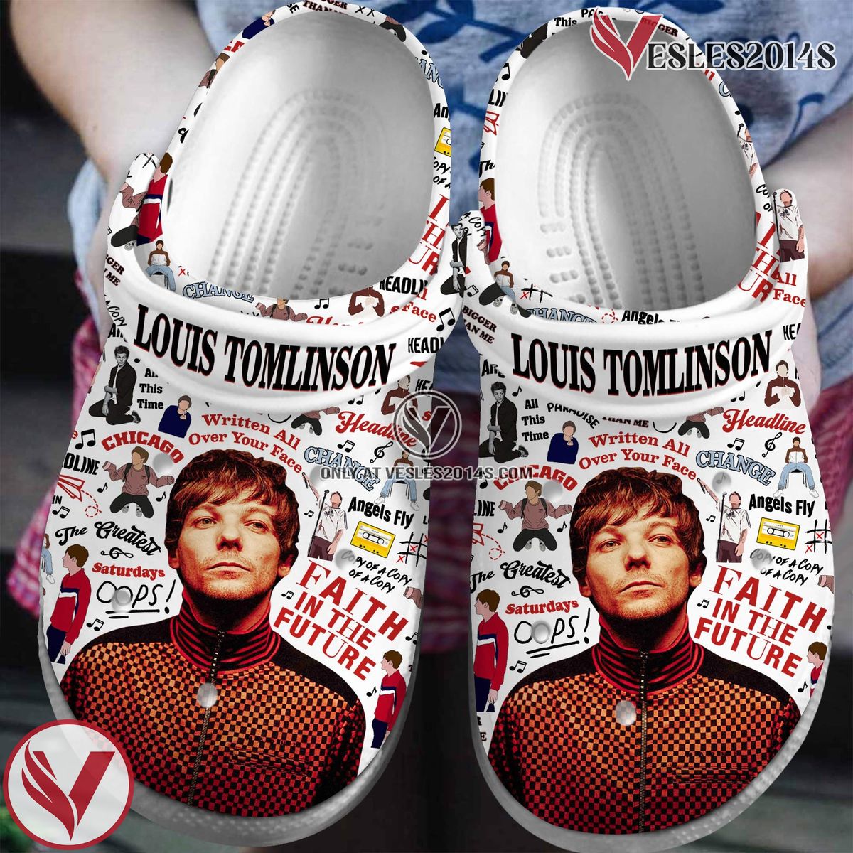 Louis Tomlinson Singer Music Crocs Crocband Clogs Shoes, Unique Gifts For Fans Style 5 - Vesles2014S