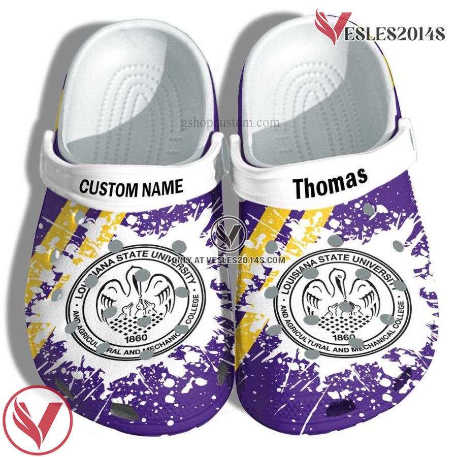 Louisiana State University Graduation Gifts Croc Shoes Customize- Admission Gift Shoes, Unique Gift From Vesles2014S