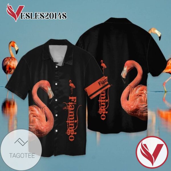 Love Flamingo For Men And Women Graphic Print Short Sleeve Hawaiian Casual Shirt Vesles2014S
