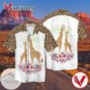 Love Giraffes With Flowers For Men And Women Graphic Print Short Sleeve Hawaiian Casual Shirt Vesles2014S