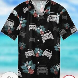 Love Jeep Car Graphic Print Short Sleeve Hawaiian Casual Shirt Vesles2014S 1
