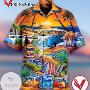 Love Peace In The Beach Print Short Sleeve Hawaiian Casual Shirt Vesles2014S