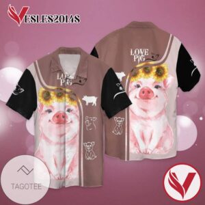 Love Pigs 1 For men And Women Graphic Print Short Sleeve Hawaiian Casual Shirt Vesles2014S