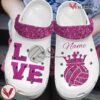 Love Pink Volleyball Clog Shoes – Queen Volleyball Personalized Gift For Women Girl, Unique Gift From Vesles2014S