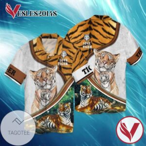 Love Tigger 3 For Men And Women Graphic Print Short Sleeve Hawaiian Casual Shirt Vesles2014S 1