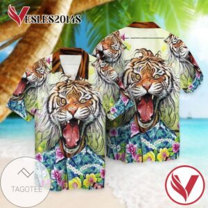 Love Tigger For Men And Women Graphic Print Short Sleeve Hawaiian Casual Shirt Vesles2014S