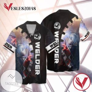 Love Welder For men And Women Graphic Print Short Sleeve Hawaiian Casual Shirt Vesles2014S