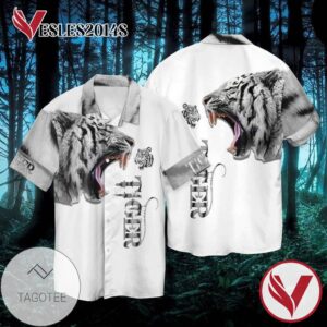 Love White Tiger For men And Women Graphic Print Short Sleeve Hawaiian Casual Shirt Vesles2014S 1