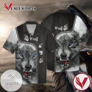 Love Wolf Eyes Blue For men And Women Graphic Print Short Sleeve Hawaiian Casual Shirt Vesles2014S 1