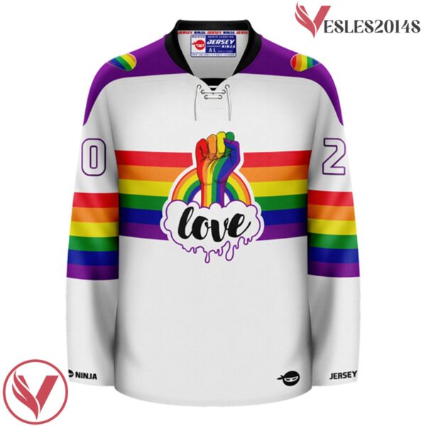Love is Love Pride Hockey Jersey - Vesles2014S 2