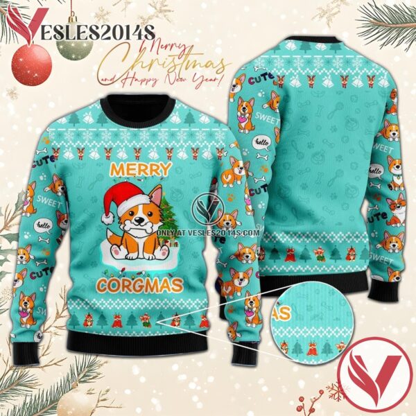 Lovely Dog Merry Corgmas Ugly Sweater, Unique Winter Outfits For Fans - Vesles2014S  1