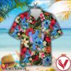 Lovely Stitch Disney Cartoon Graphics Red Hibicus Black Hawaiian Shirt And Short, Unique Gifts For Friends - Vesles2014S 1