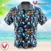 Lucario x Mega Lucario Pokemon Hawaiian Button Up Shirt, Perfect Gifts For Anime Lovers - Vesles2014S