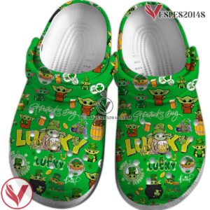 Lucky Baby Yoda Saint Patrick’s Day Crocs Crocband Clogs Shoes Comfortable For Men Women and Kids, Unique Gift From  Vesles2014S 2