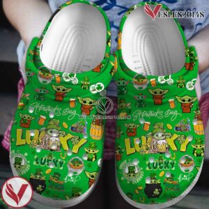Lucky Baby Yoda Saint Patrick’s Day Crocs Crocband Clogs Shoes Comfortable For Men Women and Kids, Unique Gift From  Vesles2014S