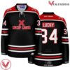 Lucky Lager Alternate Black Hockey Jersey - Vesles2014S