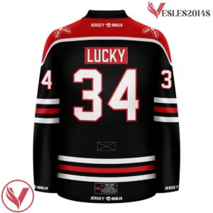 Lucky Lager Alternate Black Hockey Jersey - Vesles2014S 3