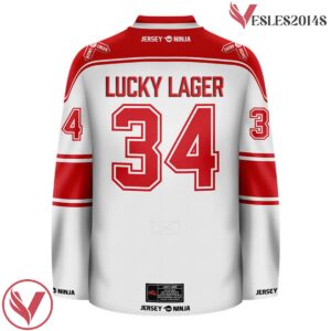 Lucky Lager Primary Whiteout Hockey Jersey - Vesles2014S 3