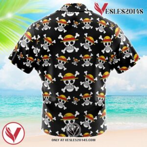 Luffy One Piece Hawaiian Button Up Shirt, Perfect Gifts For Anime Lovers - Vesles2014S 1