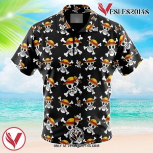 Luffy One Piece Hawaiian Button Up Shirt, Perfect Gifts For Anime Lovers - Vesles2014S