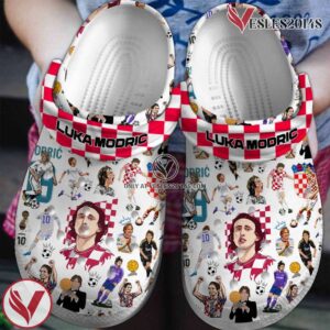 Luka Modric Football Soccer Premium Crocs Crocband Clogs Shoes Comfortable For Men Women and Kids, Unique Gift From  Vesles2014S