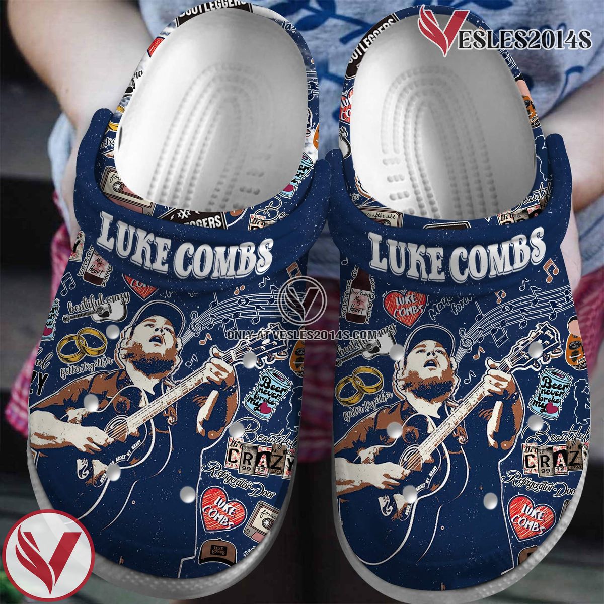 Luke Combs Singer Music Crocs Crocband Clogs Shoes, Unique Gifts For Fans Style 6 - Vesles2014S